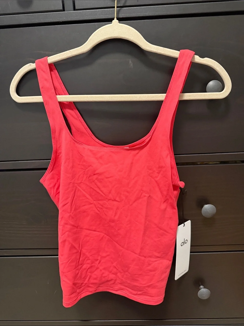 ALO Yoga Candy Red Softsculpt Tank Top NWT!!